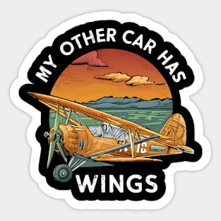 My Other Car Has Wing Sticker